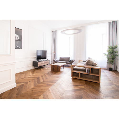 Pisos de madera de ingeniería de parquet de cobre de nogal negro